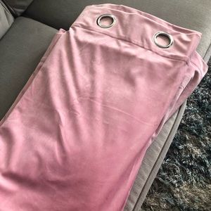 4 Pink velvet blackout 84 in lng  SOLD OTHER SITE